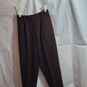 Worthington Not Worn, Women's Brown 100% Wool, Elastic Waist Pants, Size 12
